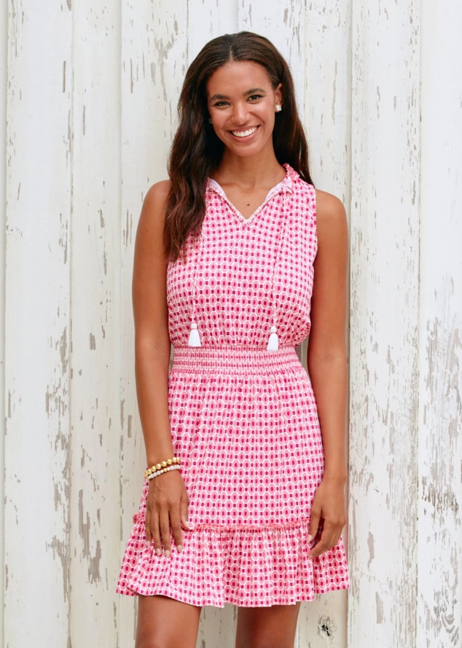 Cabana Life Women's Coral Gables Smocked Waist Summer Dress