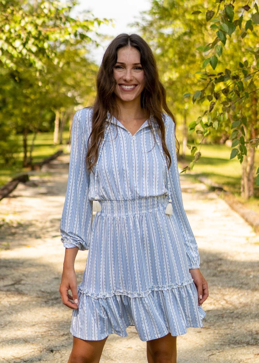 Cabana Life Women's Aspen Ruffle Summer Dress - Flowy Boho Chic Beach Dress