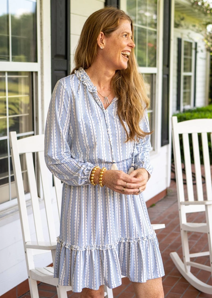 Cabana Life Women's Aspen Ruffle Summer Dress - Flowy Boho Chic Beach Dress