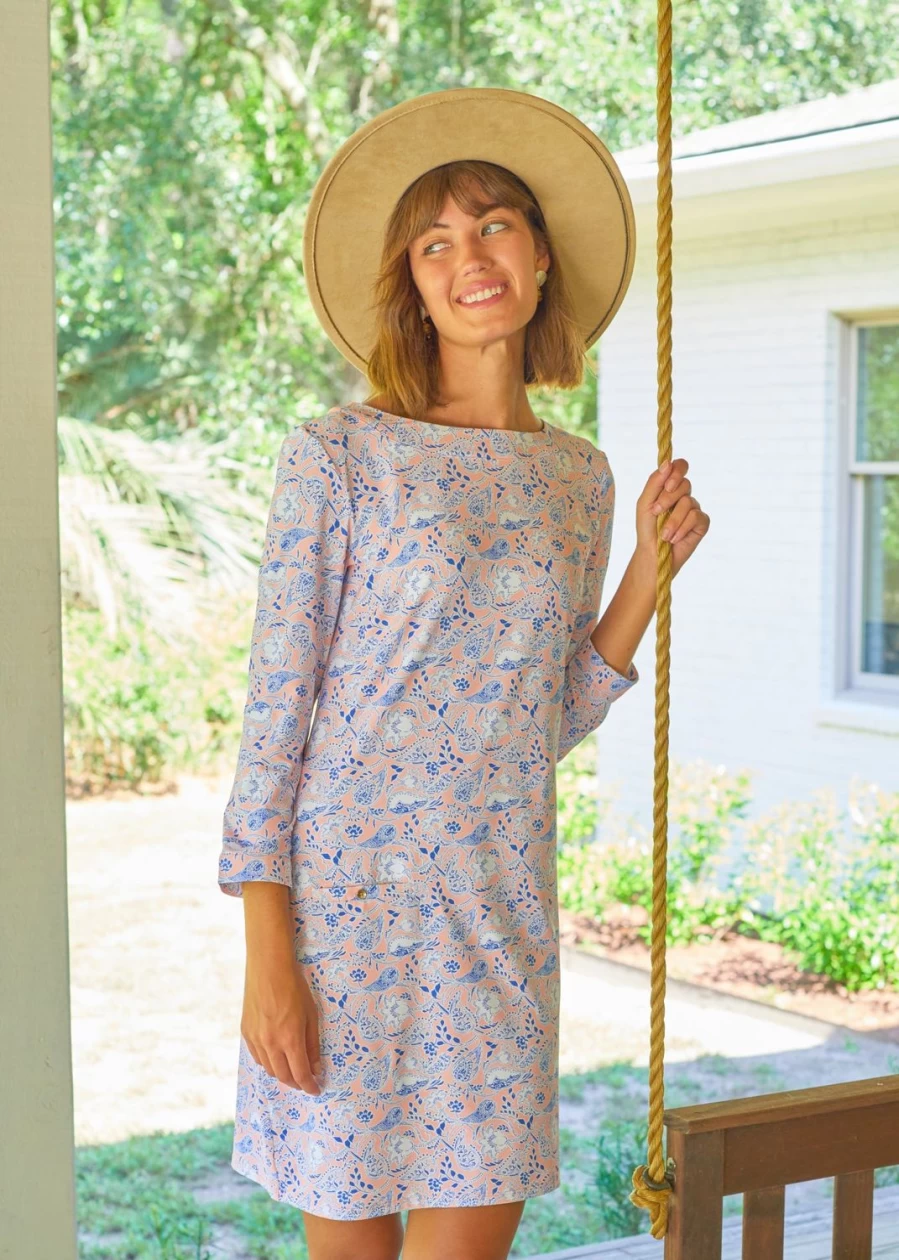 Cabana Life Women's Marion Square Cabana Shift Dress - Summer Beach Cover-Up