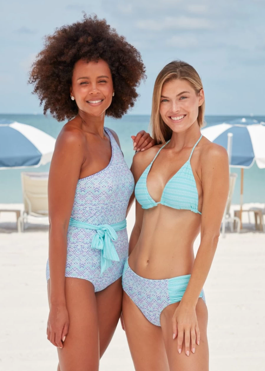 Cabana Life Women's Naples Reversible Ruched Bikini Bottom - Two-Way Design Swimwear
