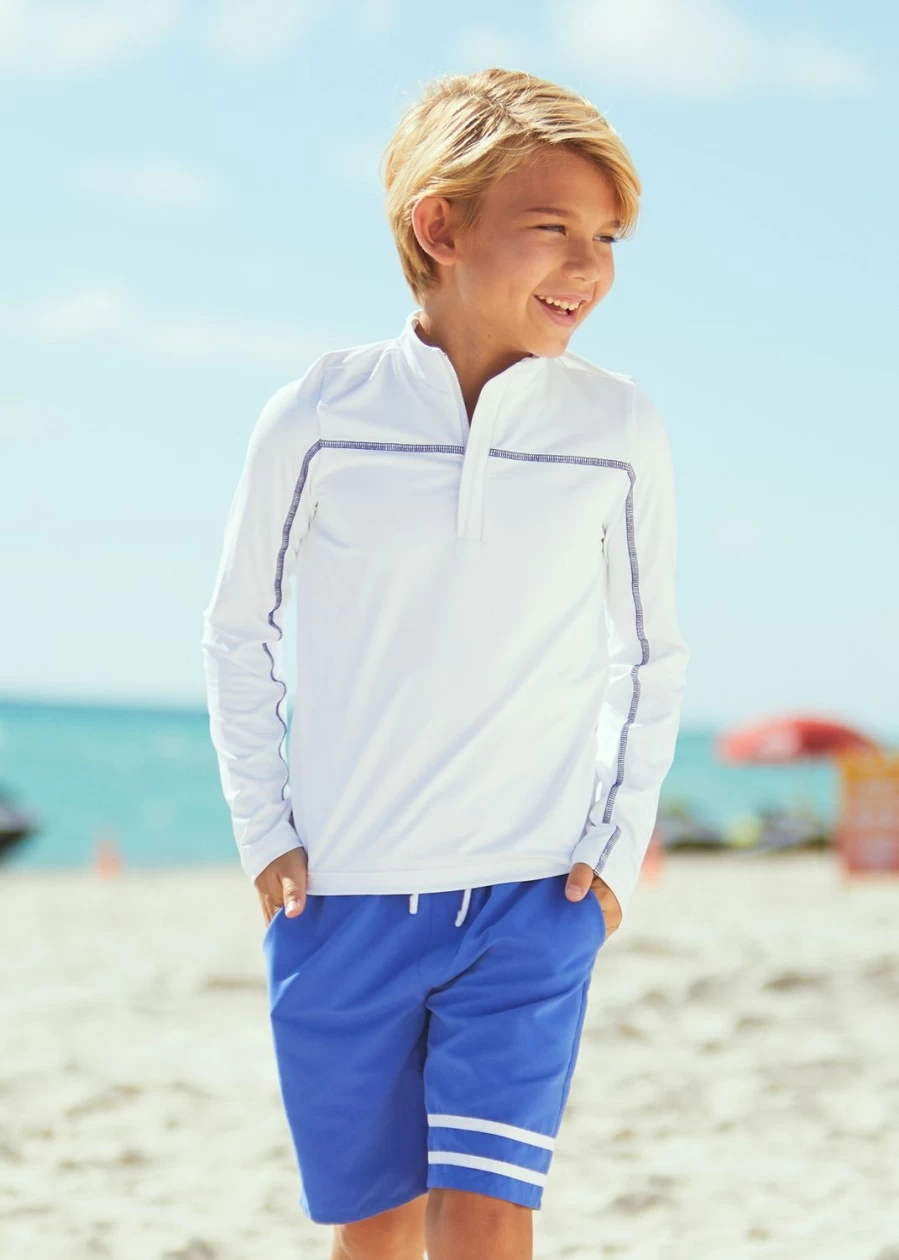 "Boys' White Athletic Zip-Up Jacket | Cabana Life Sportswear for Active Kids"
