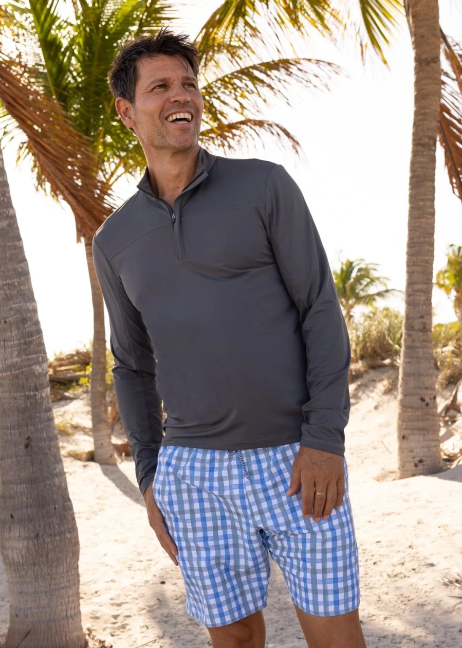 Cabana Life Men's Reversible Nantucket Swim Trunks Quick-Dry Beach Shorts
