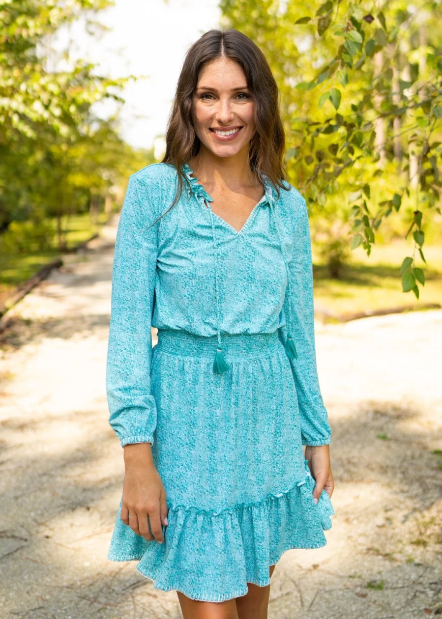 Cabana Life Women's Buckhead Pebble Ruffle Dress - Stylish Floral Summer Dress