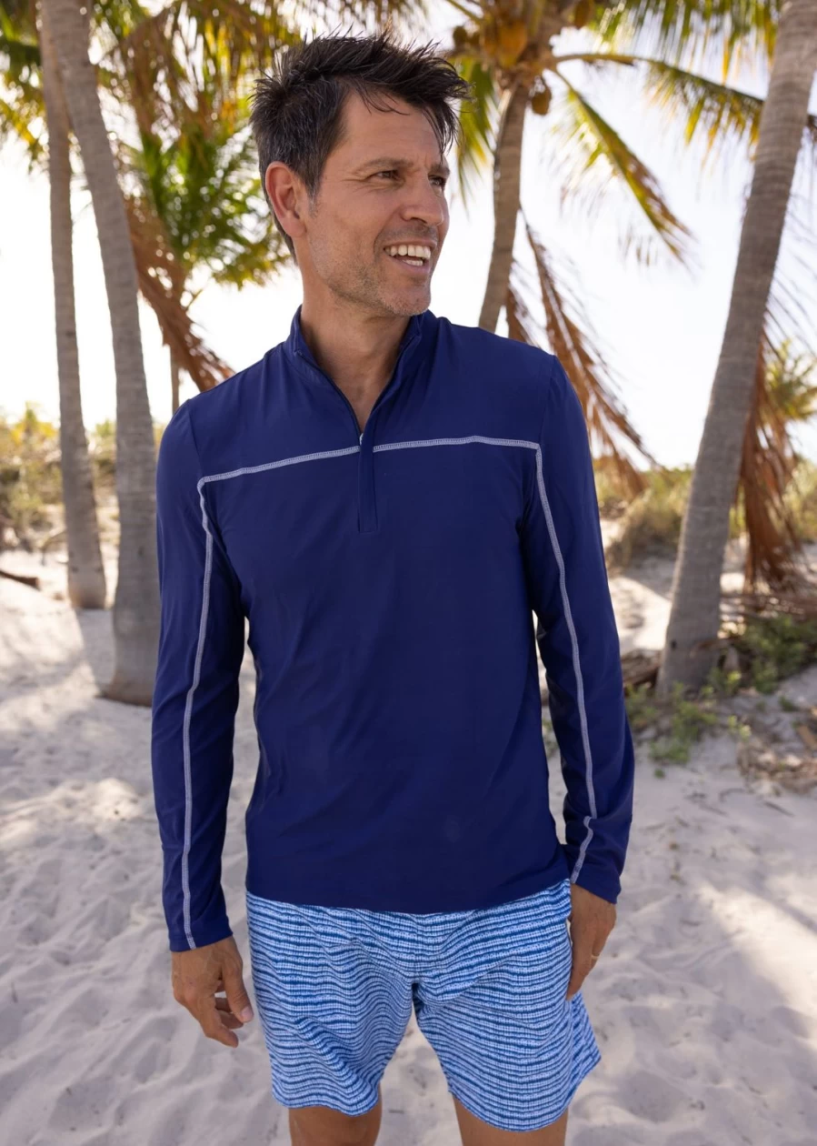 Cabana Life Men's Charleston Striped Swim Trunks - Quick-Dry Beach Shorts for Men