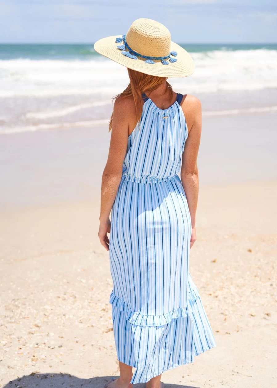 Cabana Life Women's Key West UPF 50+ Sun Hat - Natural & Black Sun Protective Beach Hat