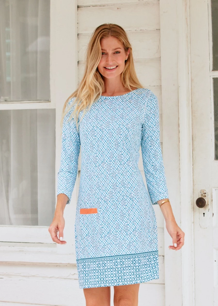 Cabana Life Women's Sag Harbor Cabana Shift Dress - Lightweight Summer Beach Dress
