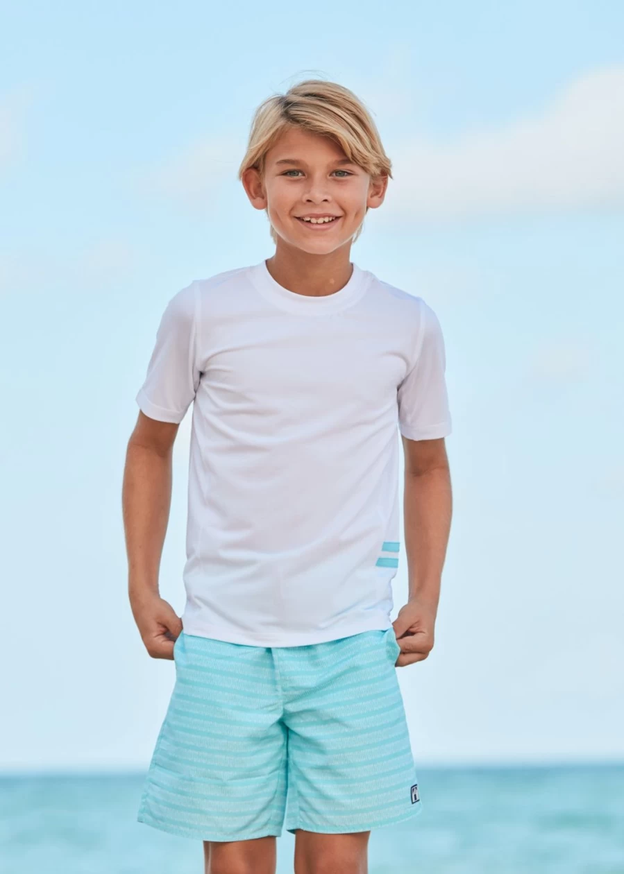Cabana Life Boys Naples Swim Trunks - Quick-Dry UPF 50+ Beach Shorts for Kids