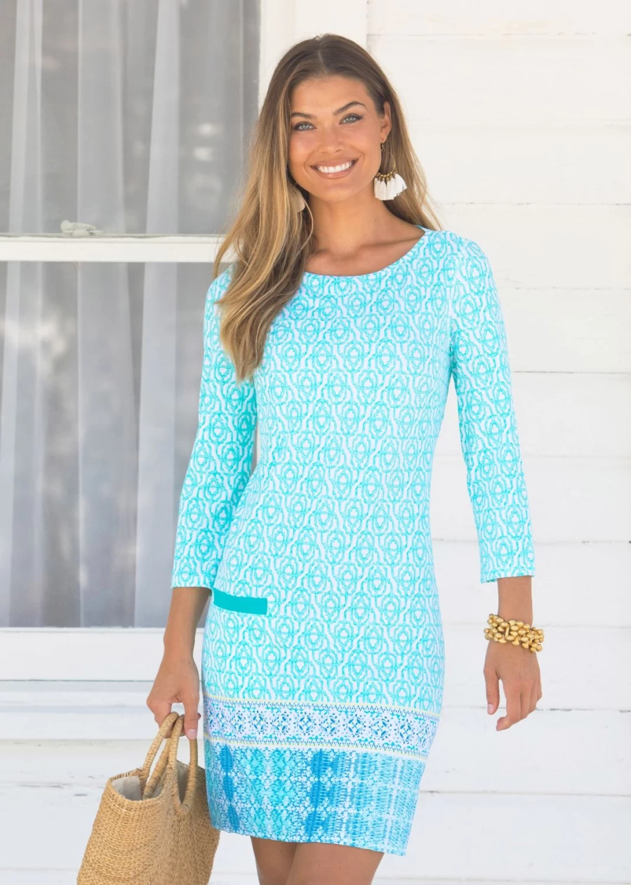 Cabana Life Women's Coastal Cottage Cabana Shift Dress - Beach Summer Boho Style
