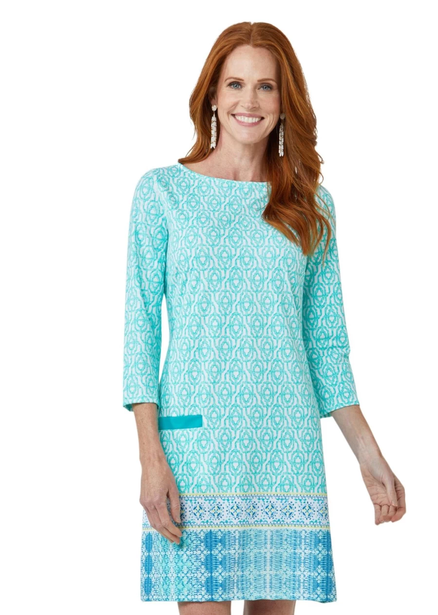 Cabana Life Women's Coastal Cottage Cabana Shift Dress - Beach Summer Boho Style