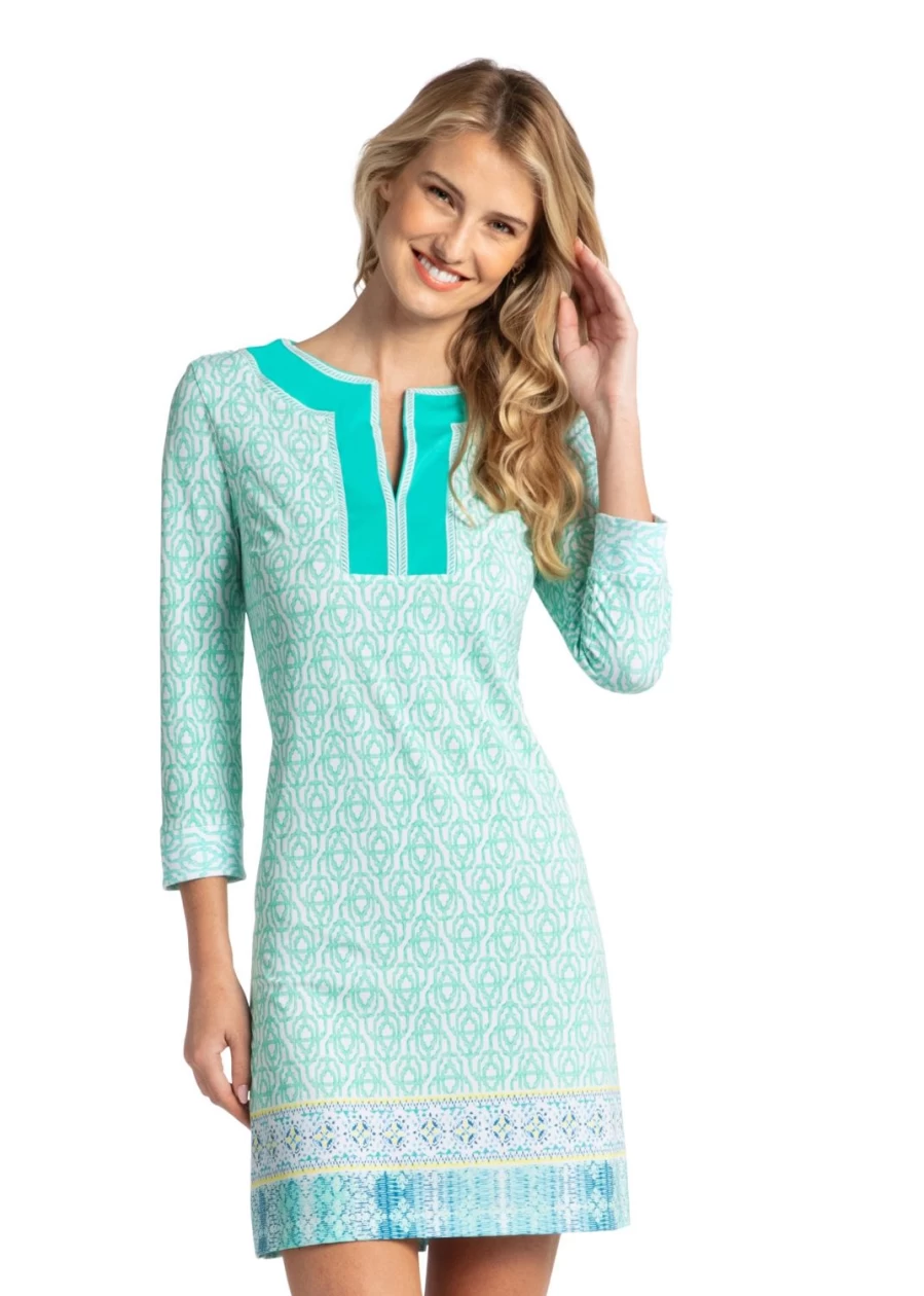 Cabana Life Women's Coastal Cottage Tunic Dress - Beachwear Summer Flowy Boho Chic Top