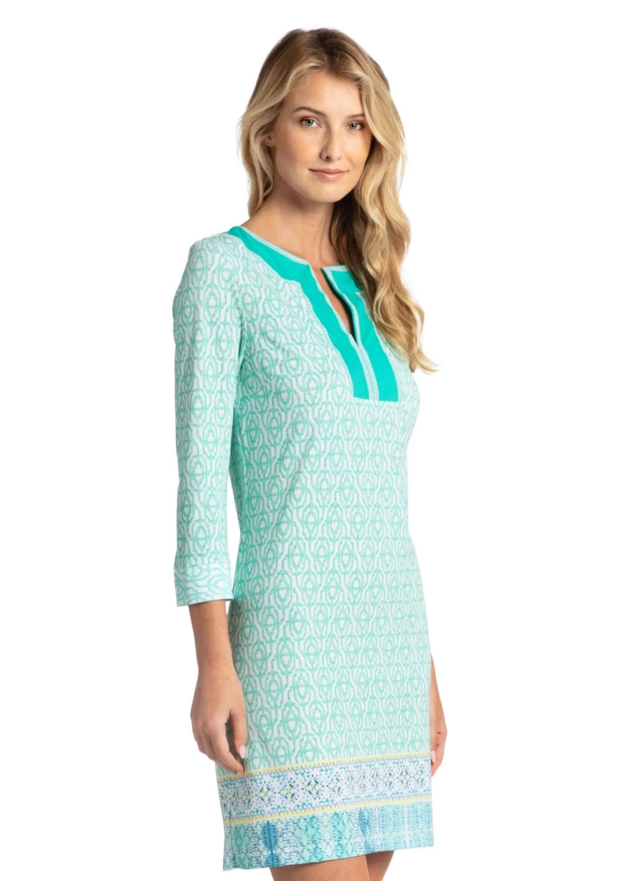 Cabana Life Women's Coastal Cottage Tunic Dress - Beachwear Summer Flowy Boho Chic Top