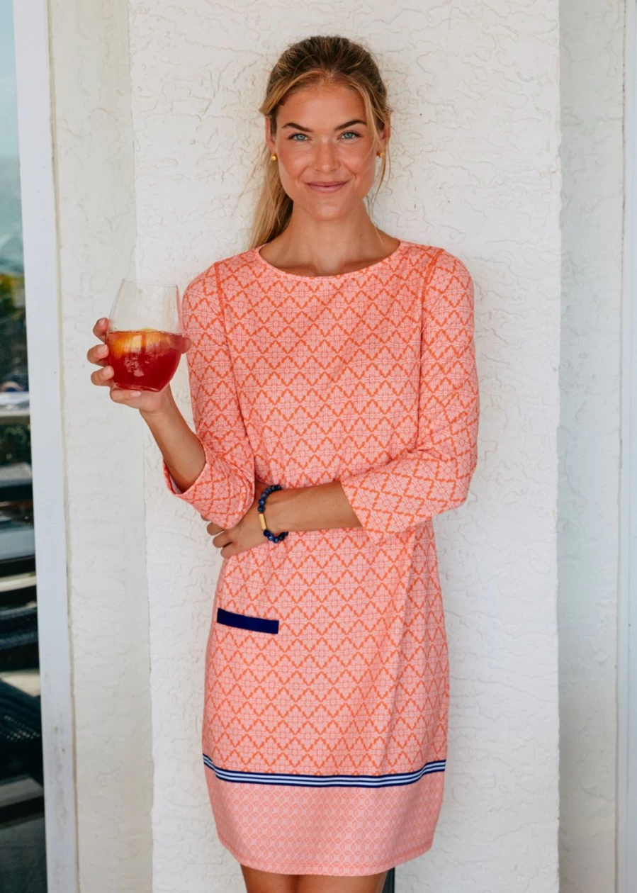 Cabana Life Women's Fisher Island Shift Dress - Beach Cover Up Casual Summer Dress