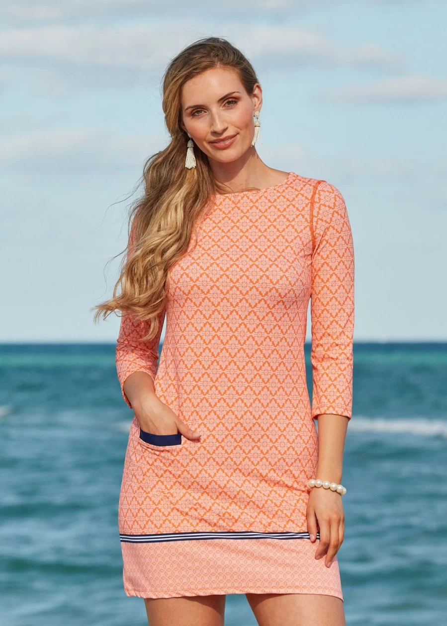 Cabana Life Women's Fisher Island Shift Dress - Beach Cover Up Casual Summer Dress