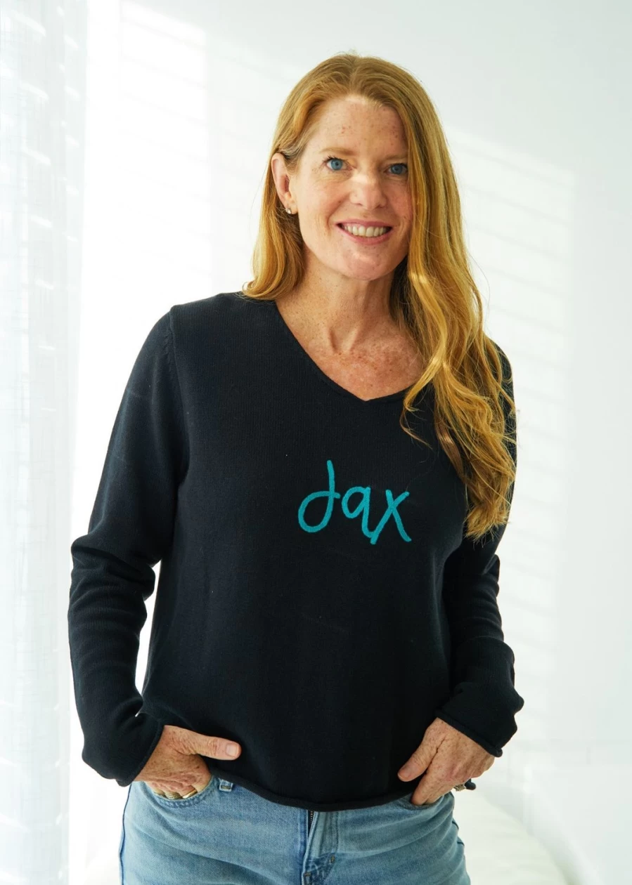 Cabana Life Women's Black Jax V-Neck Sweater - Soft Knit Pullover Top