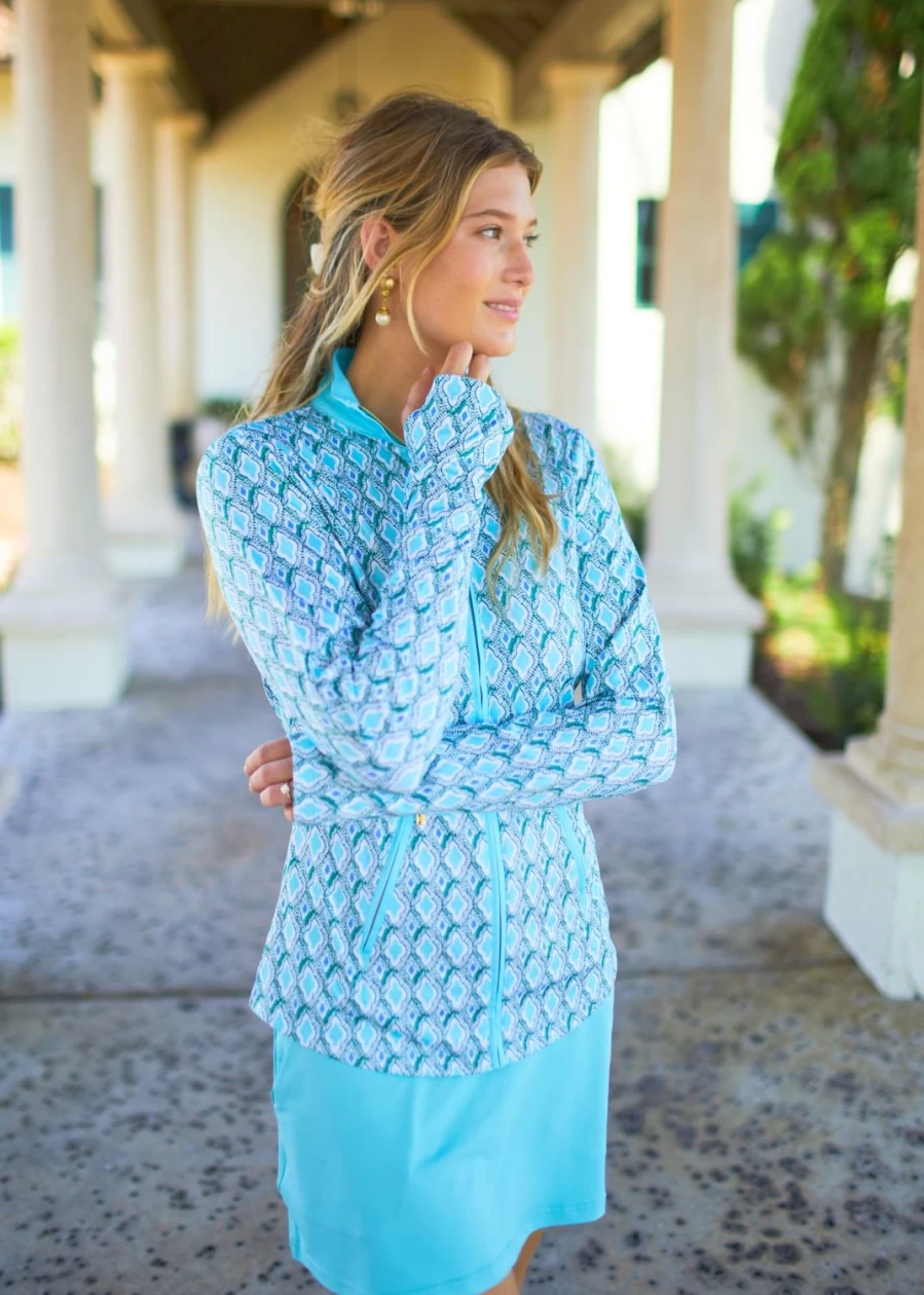 Cabana Life Women's Amalfi Coast Athletic Jacket - Lightweight Water-Resistant Running Windbreaker