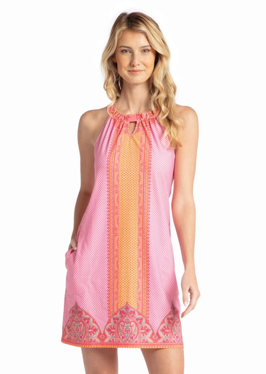 Cabana Life Women's Boca Raton Sleeveless Shift Dress - Casual Summer Beach Dress
