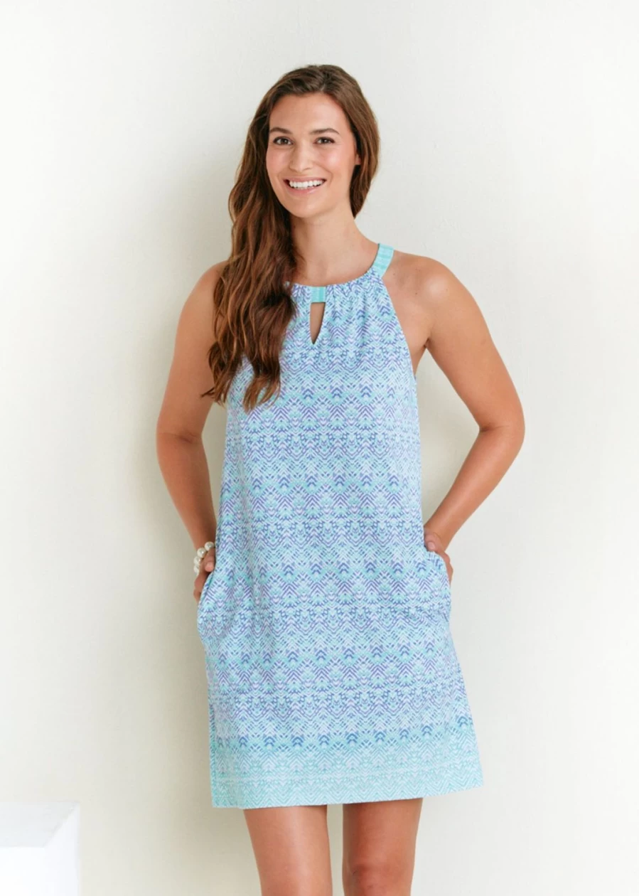 Cabana Life Women's Naples Sleeveless Shift Dress - Lightweight Summer Beach Dress